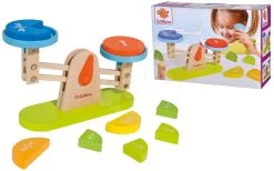 Holzwaage Wooden Balance Eichhorn Gleichgewichtsspiel Mit 9 Würfeln