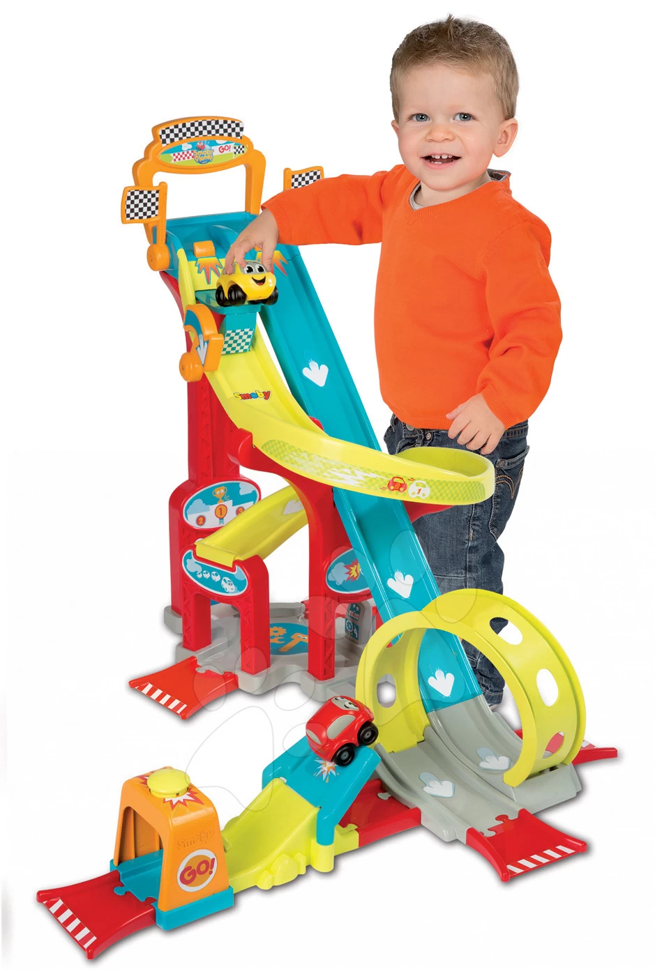 Set Küche Mit Technischer Ausstattung Tech Edition Smoby Elektronisch Mit Einer Springenden Autobahn Mit 12 Autos – Bild 7