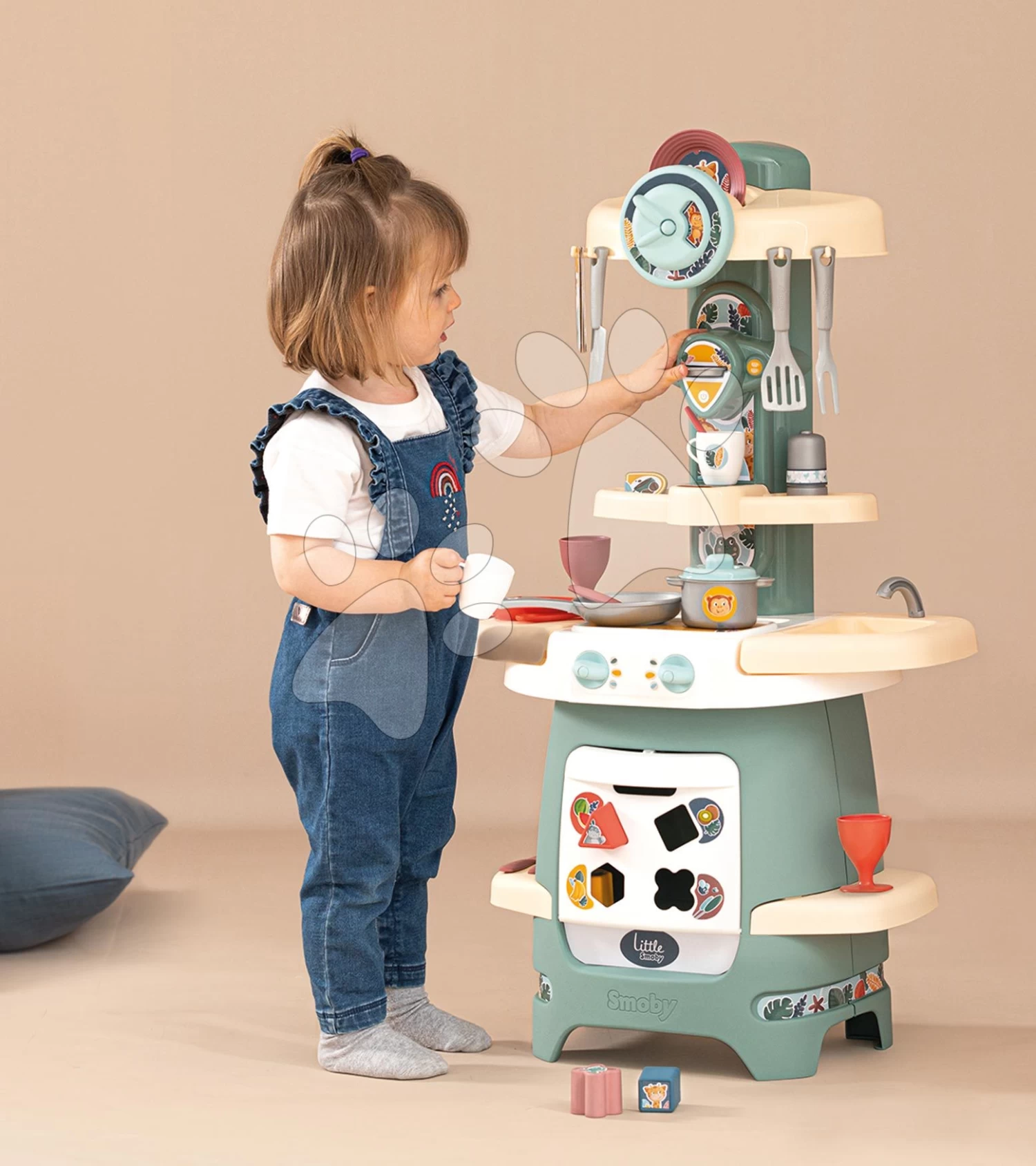 Didaktische Spielküche Für Die Kleinsten Cooky Kitchen Little Smoby Mit Würfeln Und Geschirr Für Die Spielküche Ab 18 Monaten SM140305 – Bild 4