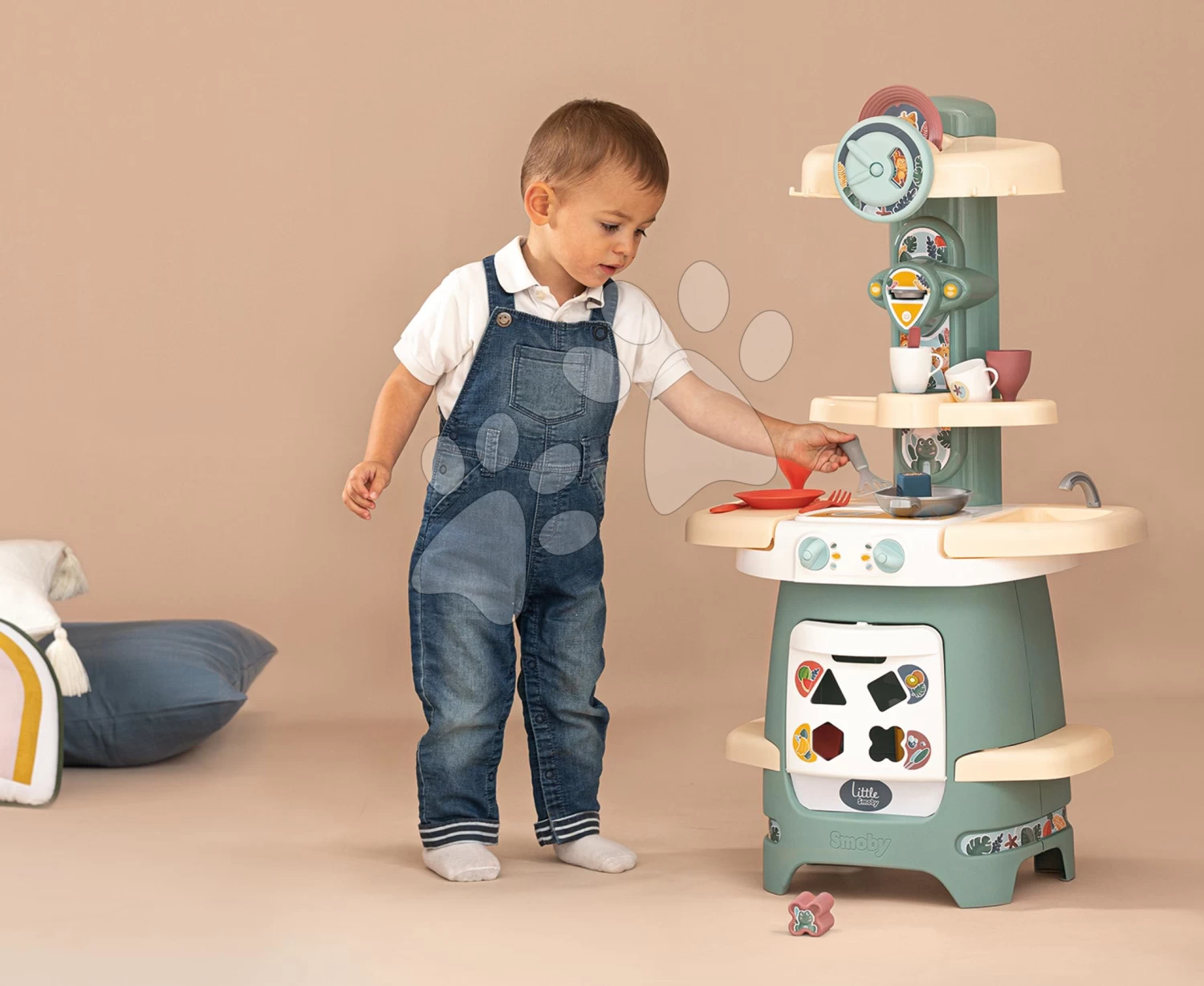 Didaktische Spielküche Für Die Kleinsten Cooky Kitchen Little Smoby Mit Würfeln Und Geschirr Für Die Spielküche Ab 18 Monaten SM140305 – Bild 7