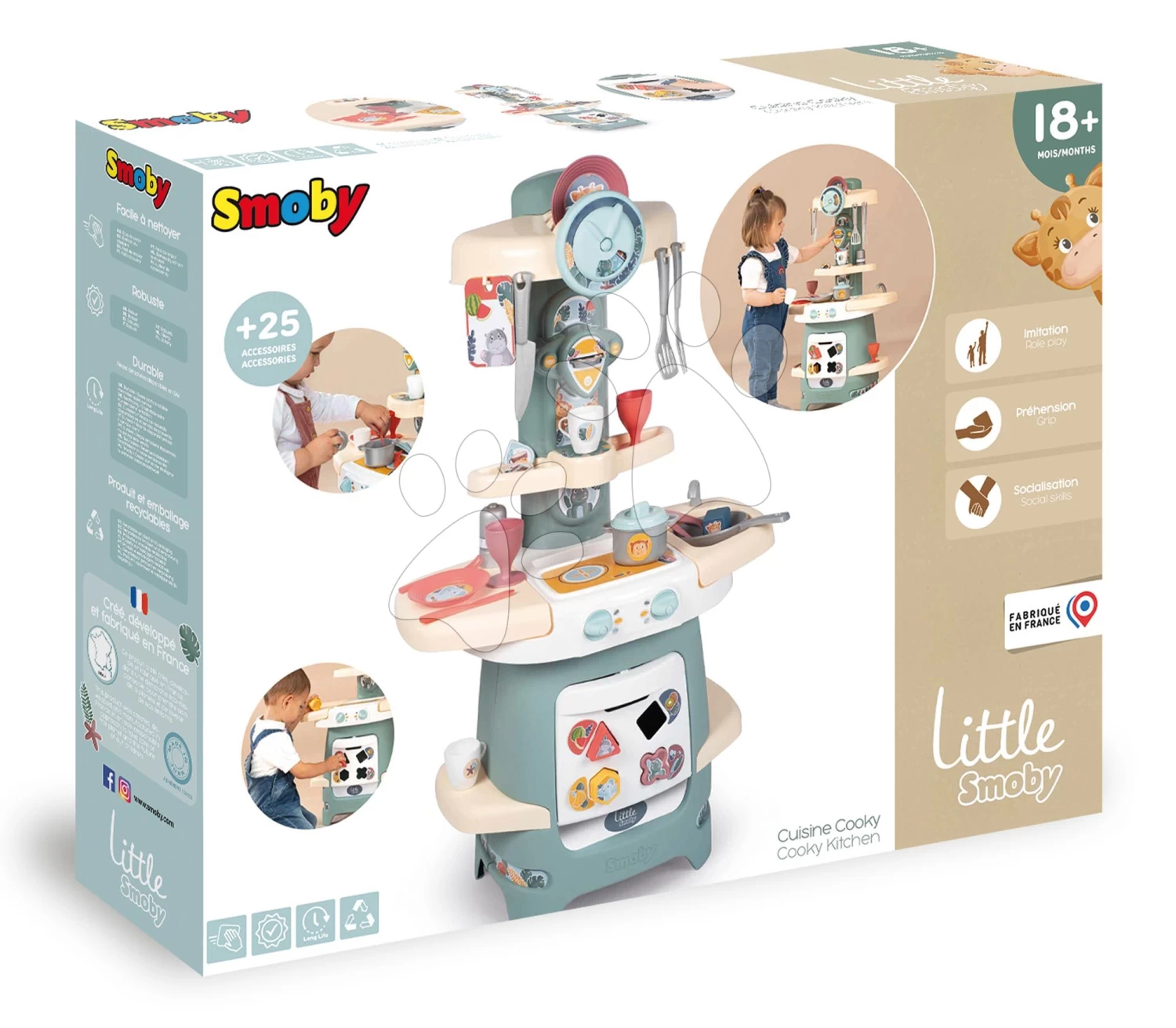 Didaktische Spielküche Für Die Kleinsten Cooky Kitchen Little Smoby Mit Würfeln Und Geschirr Für Die Spielküche Ab 18 Monaten SM140305 – Bild 11