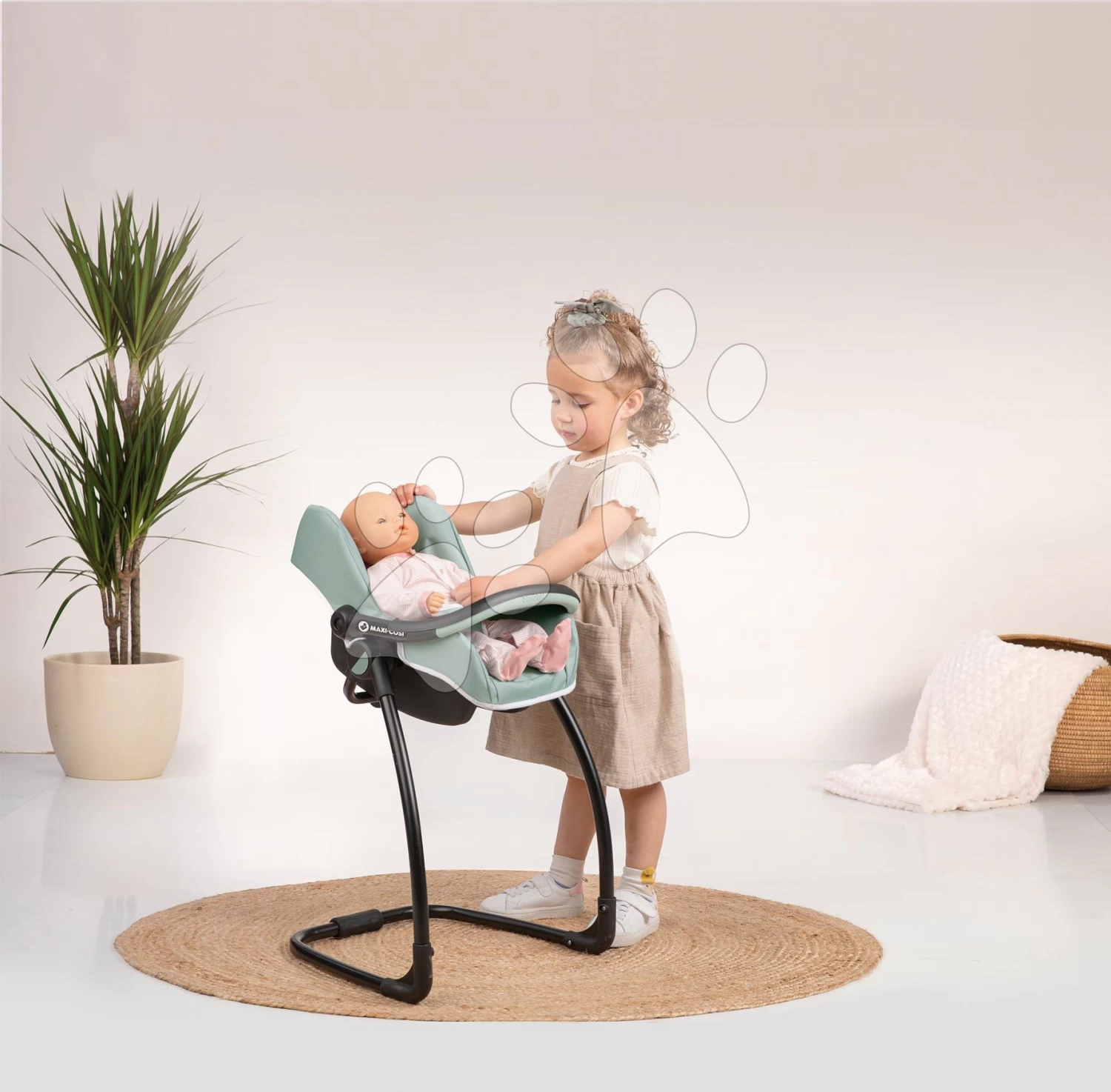 Set Elektronische Küche Mit Waschmaschine Und Bügelbrett Tefal Cleaning Kitchen 360° Smoby Und Ein Kinderwagen Dreifachkombination Maxi Cosi Mit Einem Stuhl, Einem Autositz Und Einer Schaukel SM311050-6 – Bild 13