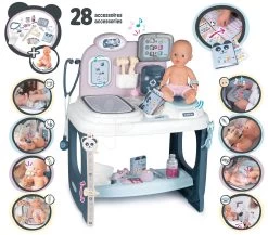 Set Elektronische Küche Mit Waschmaschine Und Bügelbrett Tefal Cleaning Kitchen 360° Smoby Und Ein Kinderwagen Dreifachkombination Und Medizinische Theke - Elektronisch SM311050-4