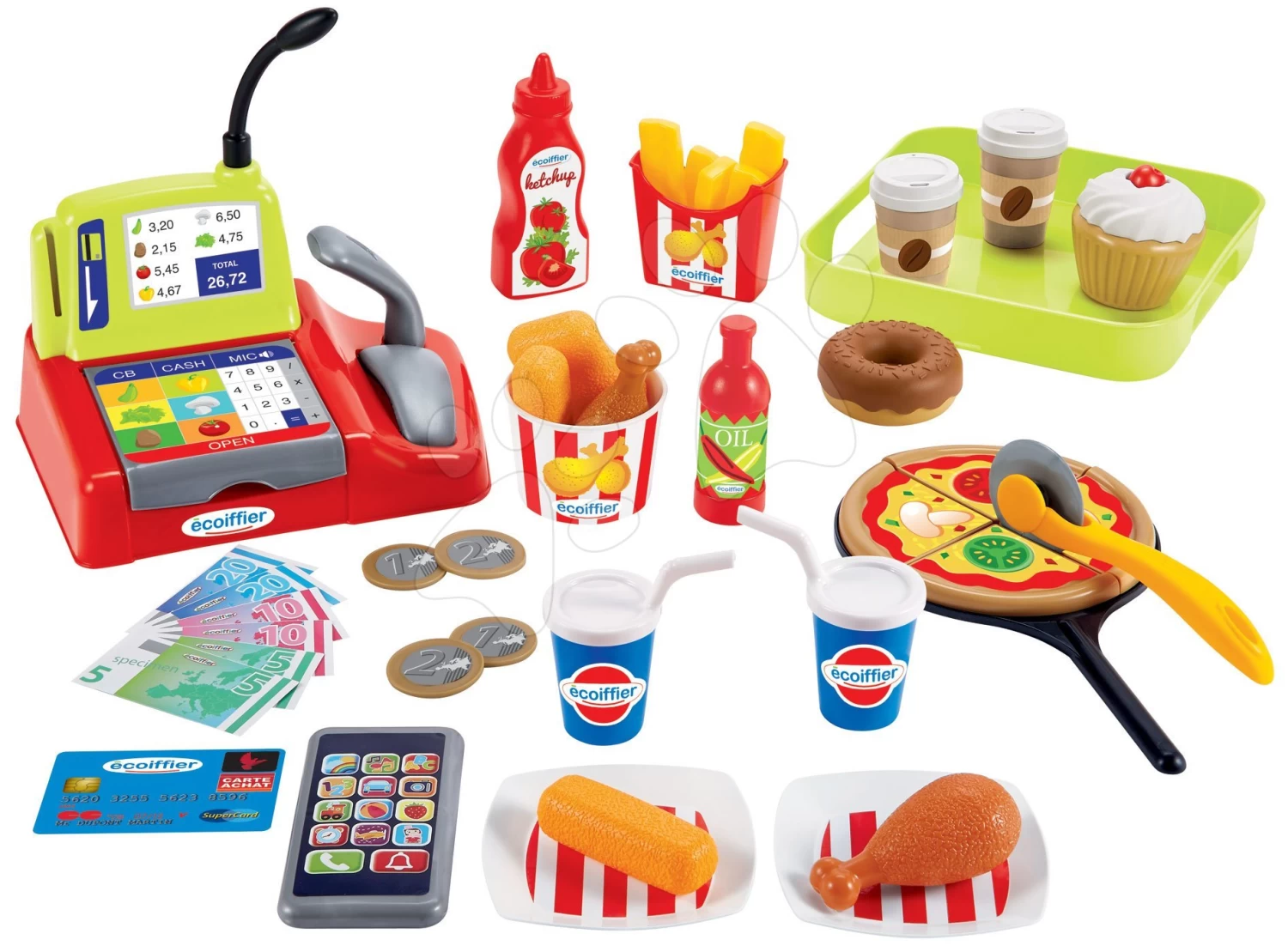 Set Küche Wachsend Mit Fließendem Wasser Tefal Evolutive Grand Chef Smoby Und Eine Pizzeria Mit Kasse Und Waffeleisen – Bild 3