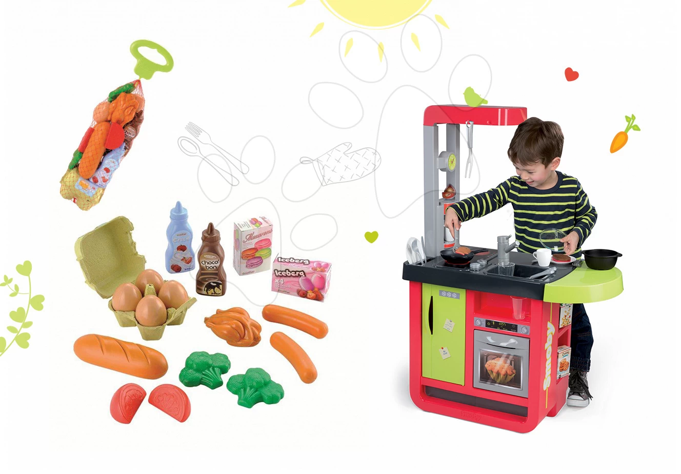 Küchenset Cherry Special Smoby Mit Sound Und Kaffeemaschine Undund Lebensmitteln Im Netz Bubble Cook – Bild 17