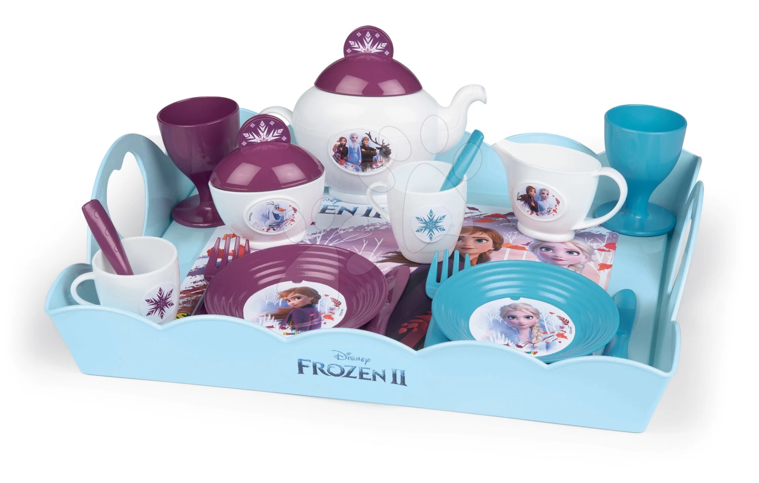 Servierwagen Frozen 2 Disney XL Tee Trolley Smoby Mit 17 Zubehörteilen – Bild 3