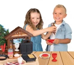 ECOIFFIER Spielküchenset Mit Pizza Pizzeria Écoiffier Doppelseitig Mit Waffeleisen Und Pfannkuchen