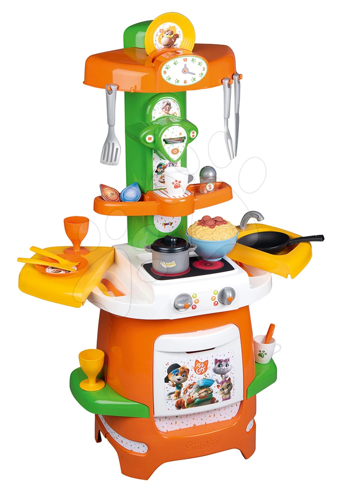 Küche 44 Cats Cooky Smoby Mit Aufklappbaren Flügeln Und 24 Zubehörteilen Ab 18 Monaten – Bild 3