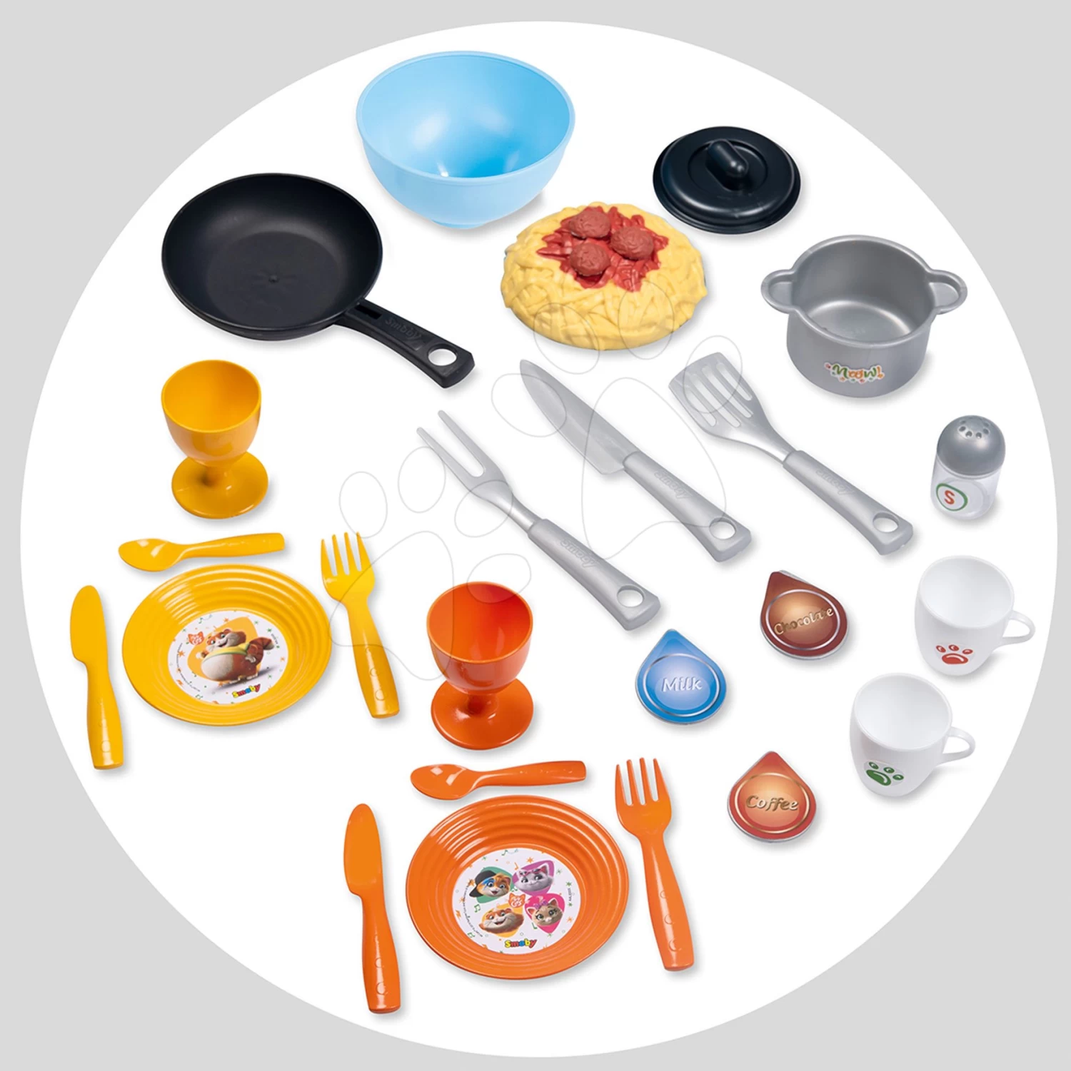 Küche 44 Cats Cooky Smoby Mit Aufklappbaren Flügeln Und 24 Zubehörteilen Ab 18 Monaten – Bild 5