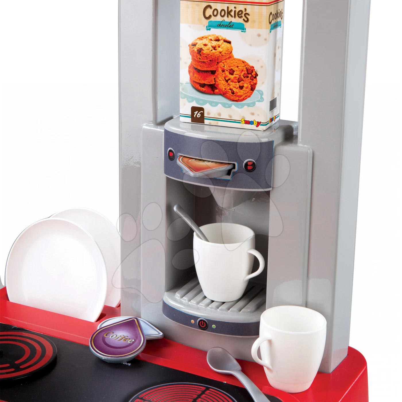 Küchenset Guten Appetit Smoby Mit Sounds Und Kaffeemaschine Und Lebensmitteln Im Netz Bubble Cook – Bild 2