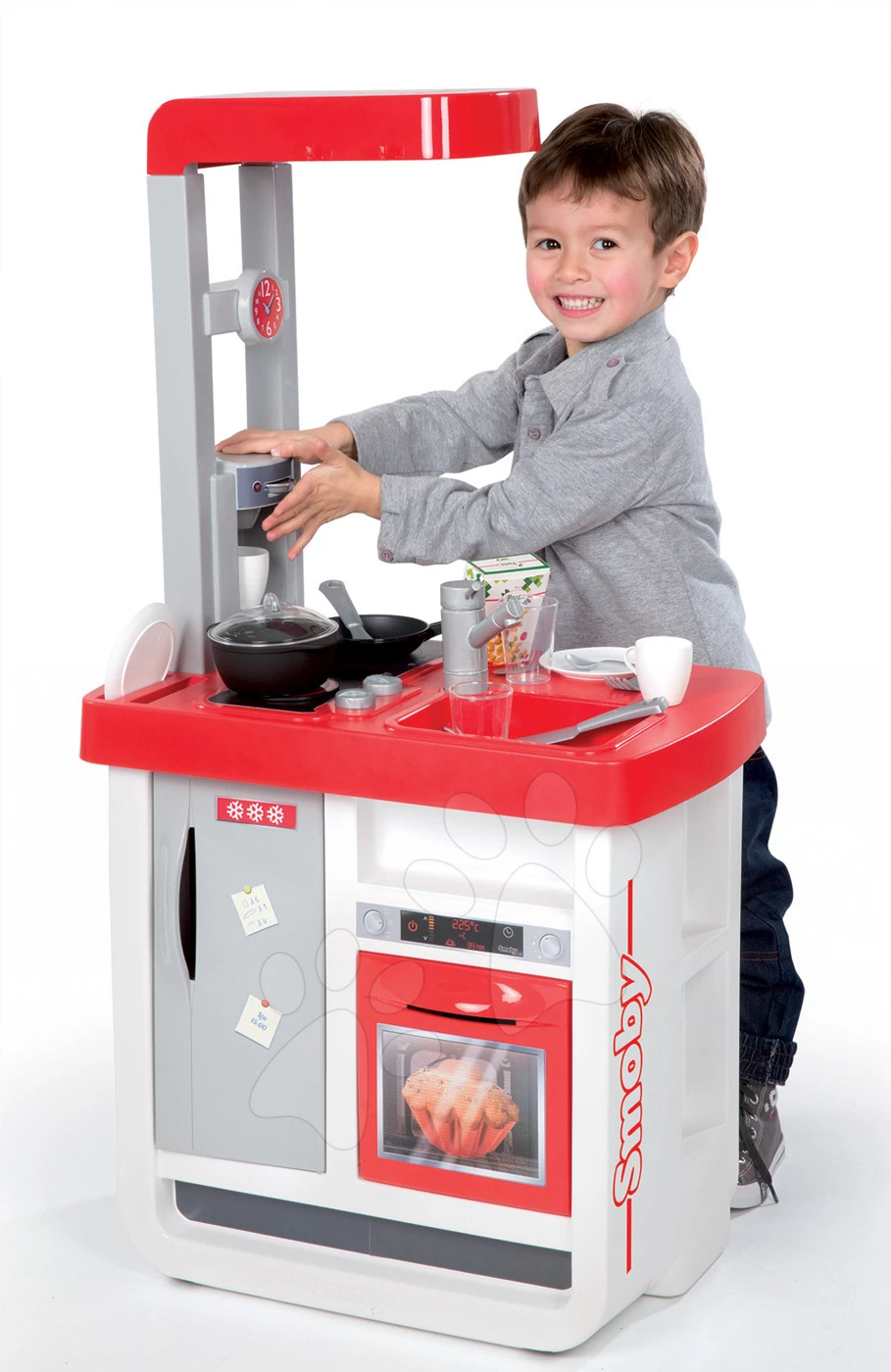 Küchenset Guten Appetit Smoby Mit Sounds Und Kaffeemaschine Und Lebensmitteln Im Netz Bubble Cook – Bild 11