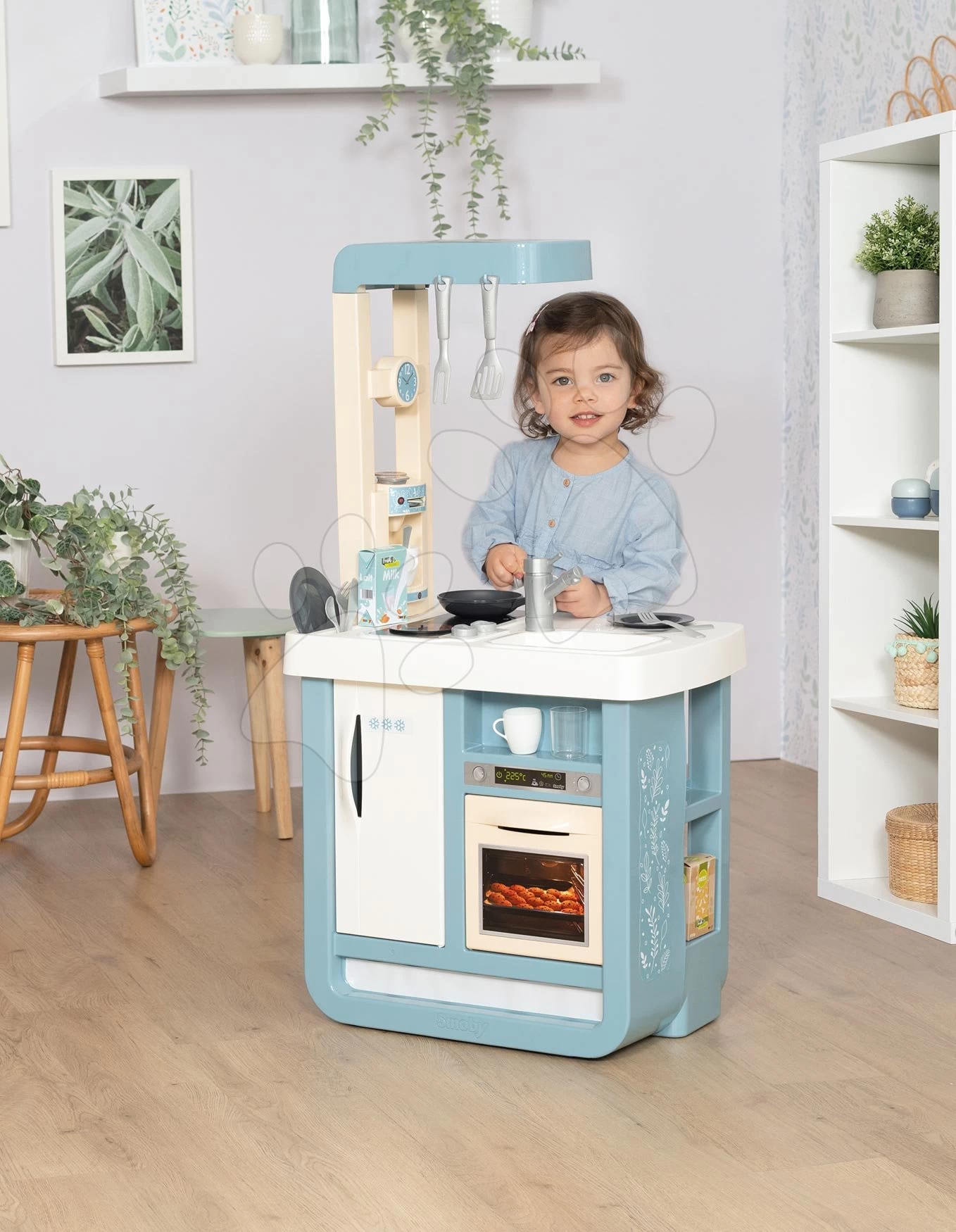 Spielküche Mit Sound Bon Appetit Kitchen Grey Smoby Mit Backofen Und Kühlschrank Mit 23 Zubehörteilen – Bild 2