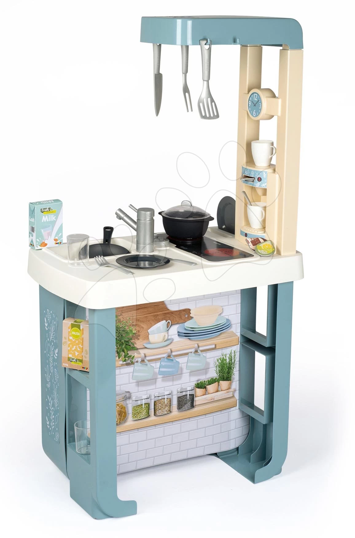 Spielküche Mit Sound Bon Appetit Kitchen Grey Smoby Mit Backofen Und Kühlschrank Mit 23 Zubehörteilen – Bild 3
