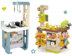 Set Spielküche Mit Sound Bon Appetit Kitchen Grey Smoby Und Ein Café Mit Espressomaschine
