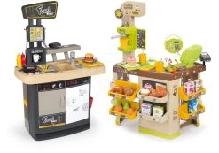 Set Restaurant Mit Spielküche Food Corner Smoby Doppelseitig Mit Café Mit Espressomaschine