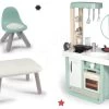 Spielküche Mit Sound Cherry Kitchen Green Smoby Mit Esstisch, Backofen Und Kühlschrank Mit 25 Zubehörteilen
