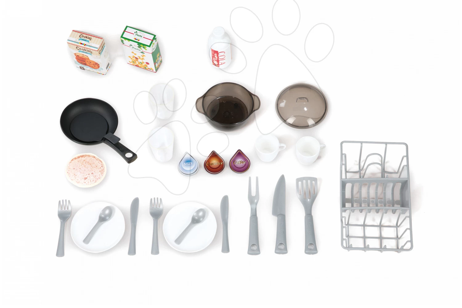 Küchenset Tefal Studio BBQ Bubbles Smoby Mit Magischem Sprudeln Und Tiefem Kinderwagen Für Baby Nurse Puppe (55 Cm Griff) – Bild 13