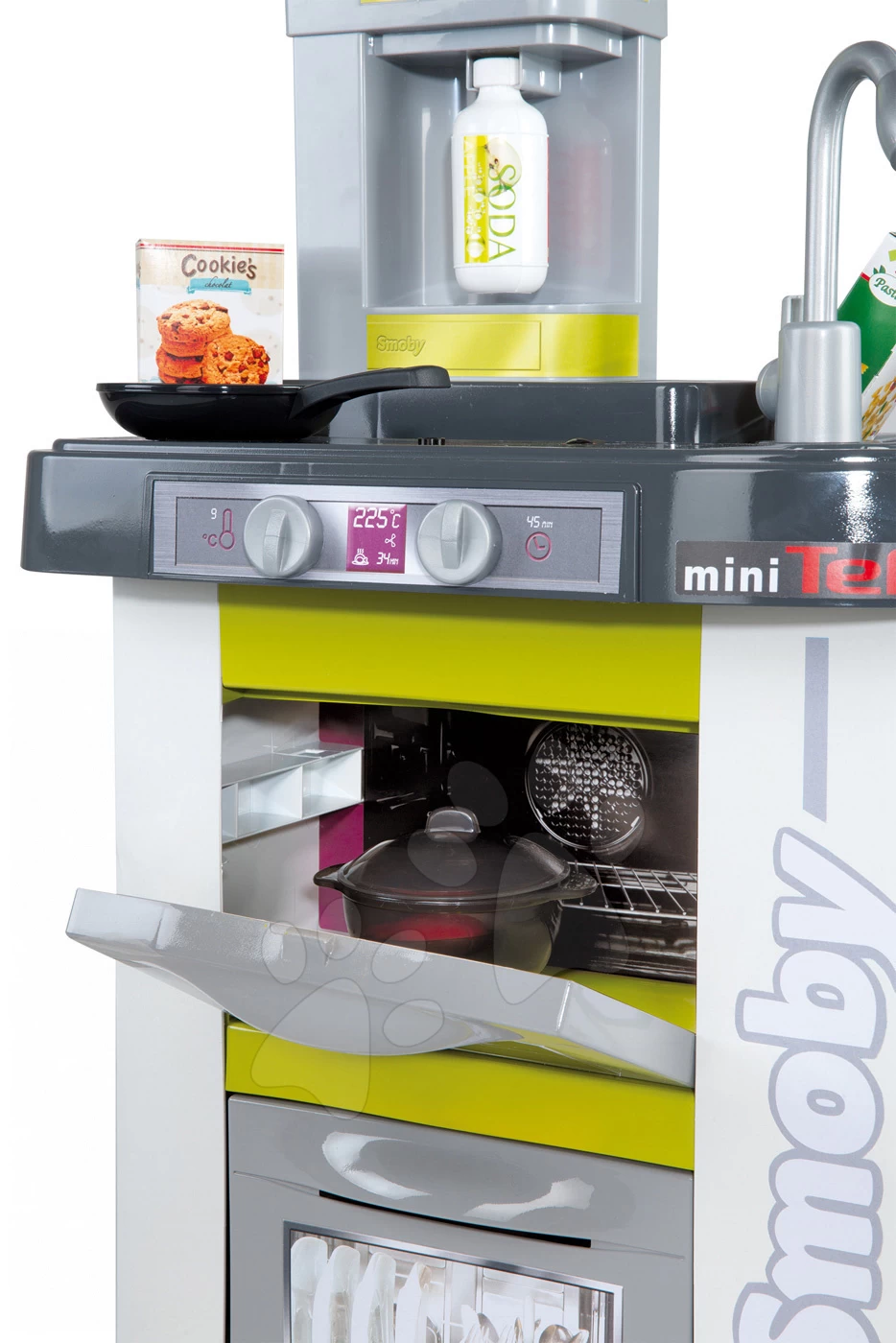 Küchenset Tefal Studio BBQ Bubbles Smoby Mit Magischem Sprudeln Und Tiefem Kinderwagen Für Baby Nurse Puppe (55 Cm Griff) – Bild 3