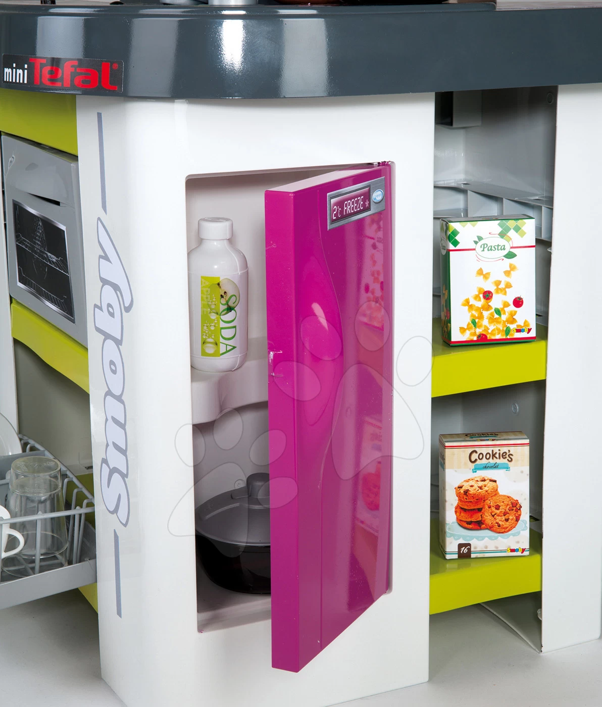 Küchenset Tefal Studio BBQ Bubbles Smoby Mit Magischem Sprudeln Und Tiefem Kinderwagen Für Baby Nurse Puppe (55 Cm Griff) – Bild 9