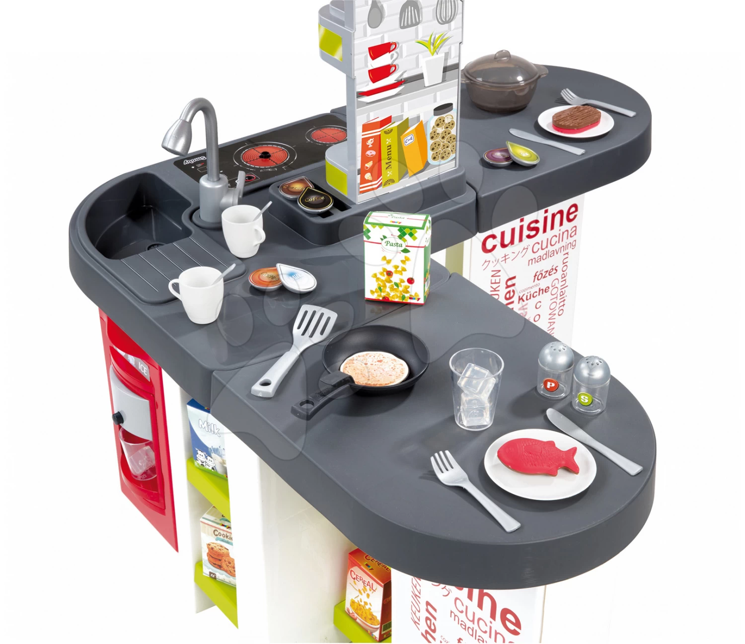 Set Küche Tefal Studio XXL Smoby Mit Magischem Sprudeln Und Einer Faltwerkstatt Black&Decker 3v1 – Bild 3