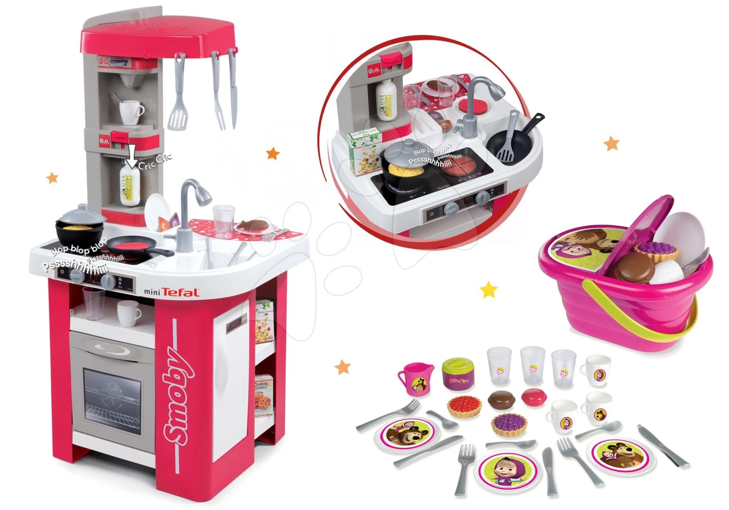 Küchenset Tefal Studio Smoby Mit Sounds Und Picknickkorb Mascha Und Der Bär – Bild 19