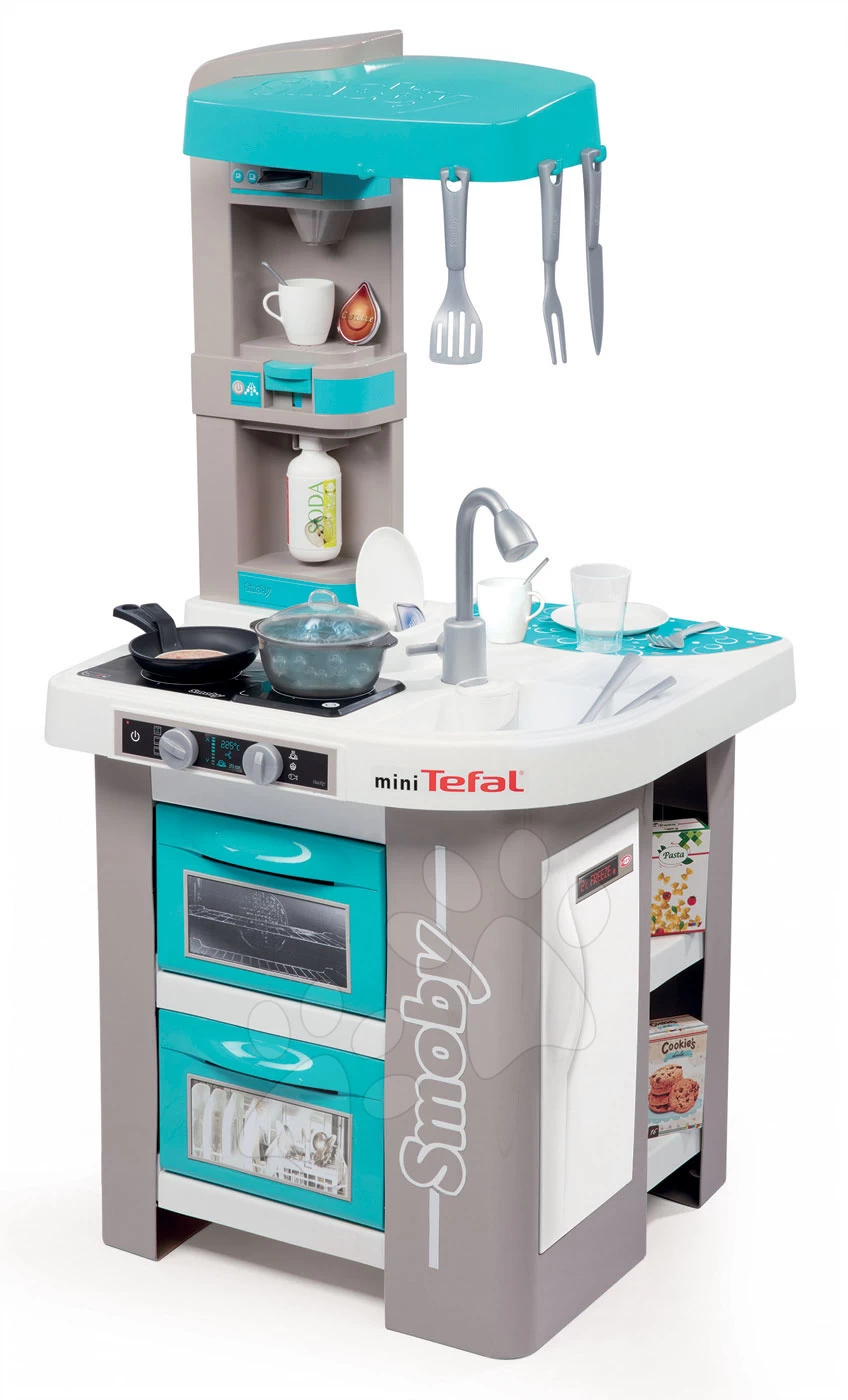 Küchenset Tefal Studio Bubble Smoby Türkis Elektronisch Mit Magischem Sprudeln Und Waffeleisen Mit Mixer, Kaffeemaschine Und Waffeln – Bild 6