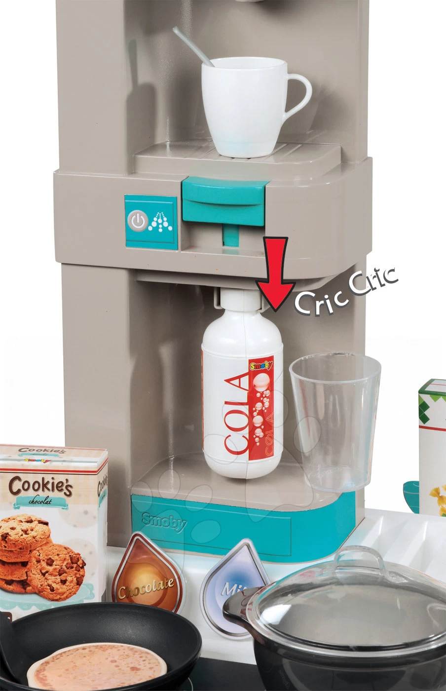 Küchenset Tefal Studio Bubble Smoby Türkis Elektronisch Mit Magischem Sprudeln Und Waffeleisen Mit Mixer, Kaffeemaschine Und Waffeln – Bild 2