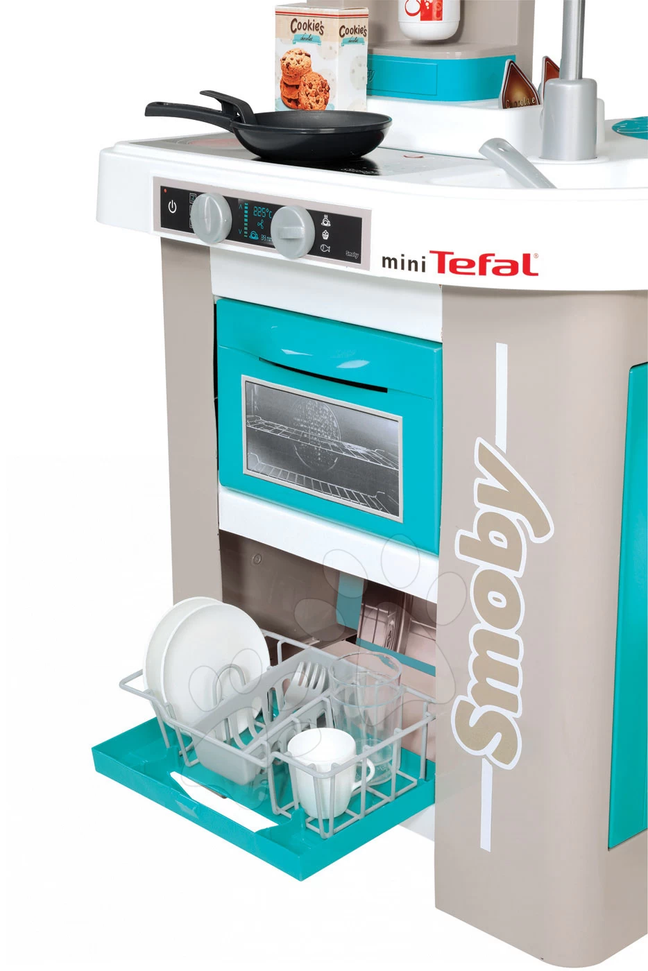 Küchenset Tefal Studio Bubble Smoby Türkis Elektronisch Mit Magischem Sprudeln Und Waffeleisen Mit Mixer, Kaffeemaschine Und Waffeln – Bild 3