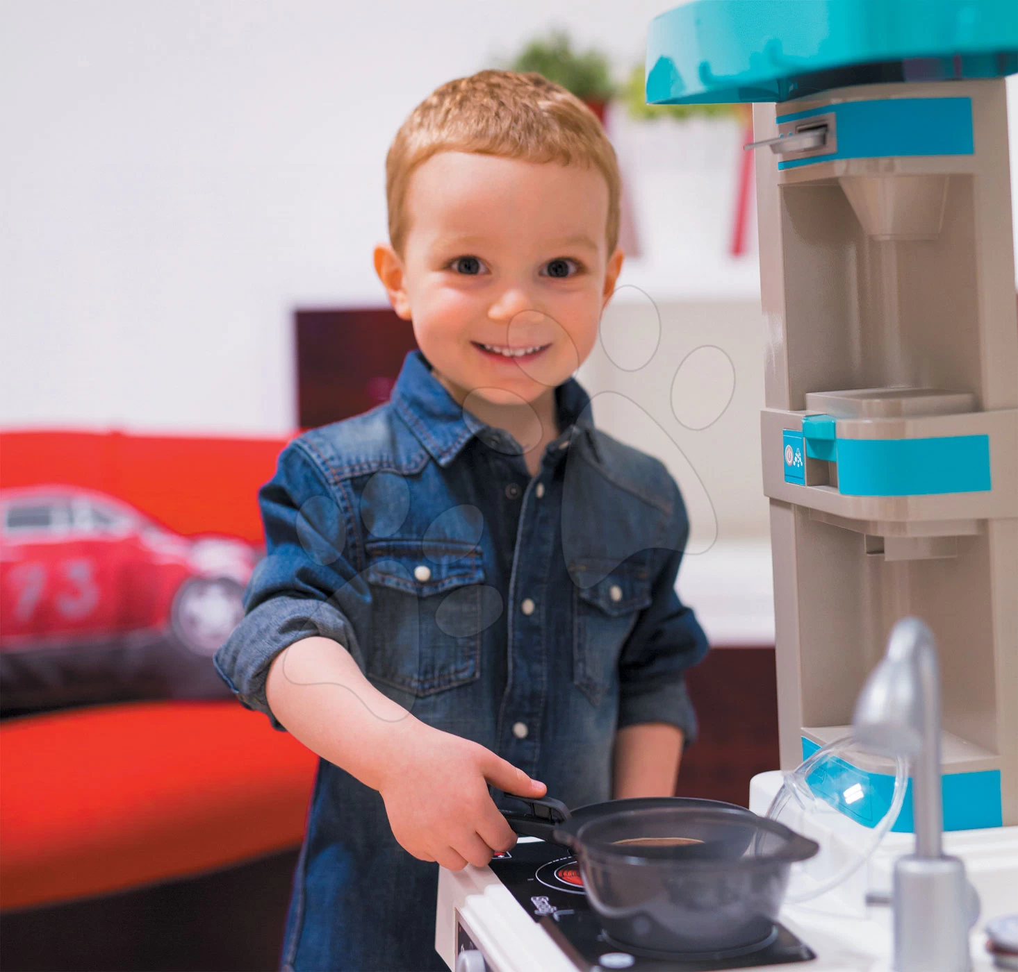 Küchenset Tefal Studio Bubble Smoby Türkis Elektronisch Mit Magischem Sprudeln Und Waffeleisen Mit Mixer, Kaffeemaschine Und Waffeln – Bild 16