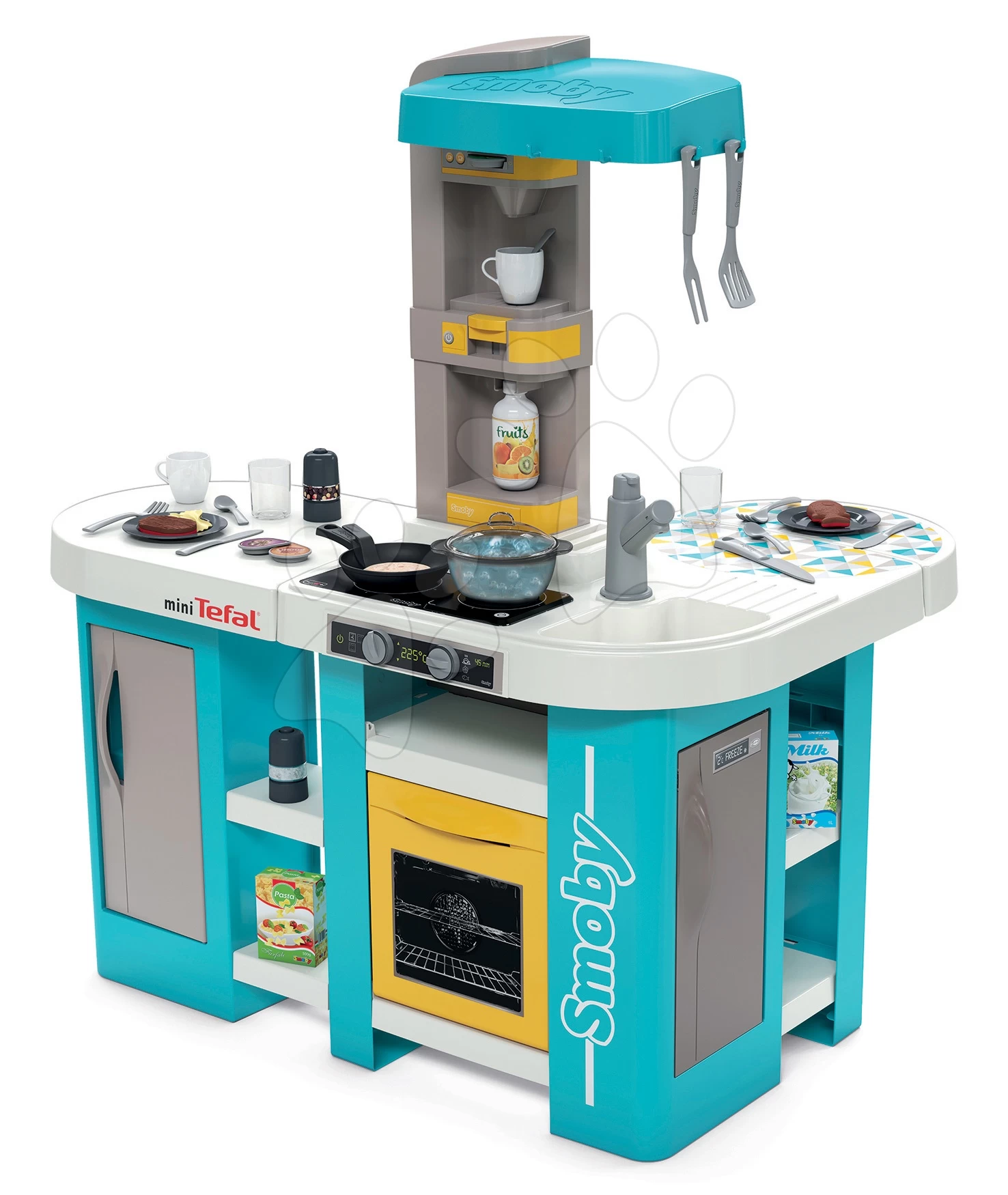 Elektronische Küche Tefal Studio 360 ° XL Bubble Smoby Türkis-gelb Mit Zaubersprudeln Und Pasta Mit 34 Zubehörteilen – Bild 2