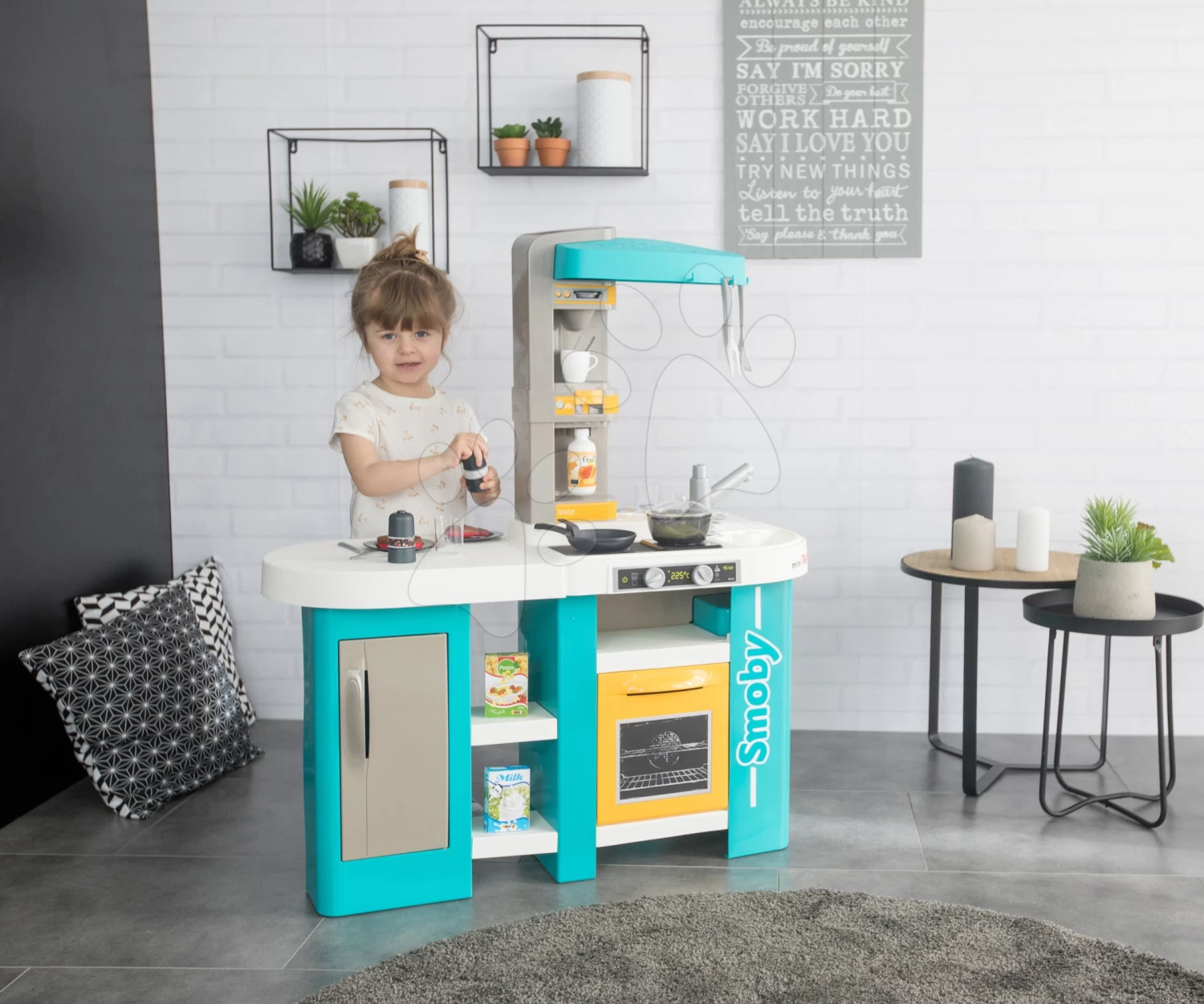 Küchenset Elektronisch Tefal Studio 360° XL Bubble Smoby Karotte Und Maxi Power Bagger Mit Sitz Und Spielzeugauto – Bild 8