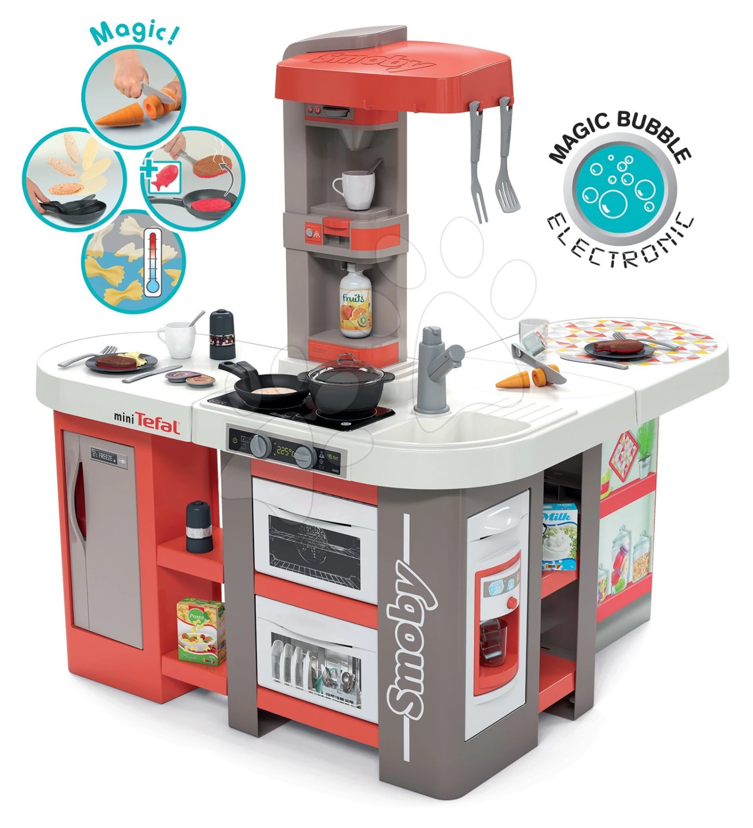 Küchenset Elektronisch Tefal Studio 360° XXL Bubble Smoby Karotte Und Ein LKW Mit Dem Black&Decker Truck-Arbeitskoffer – Bild 2