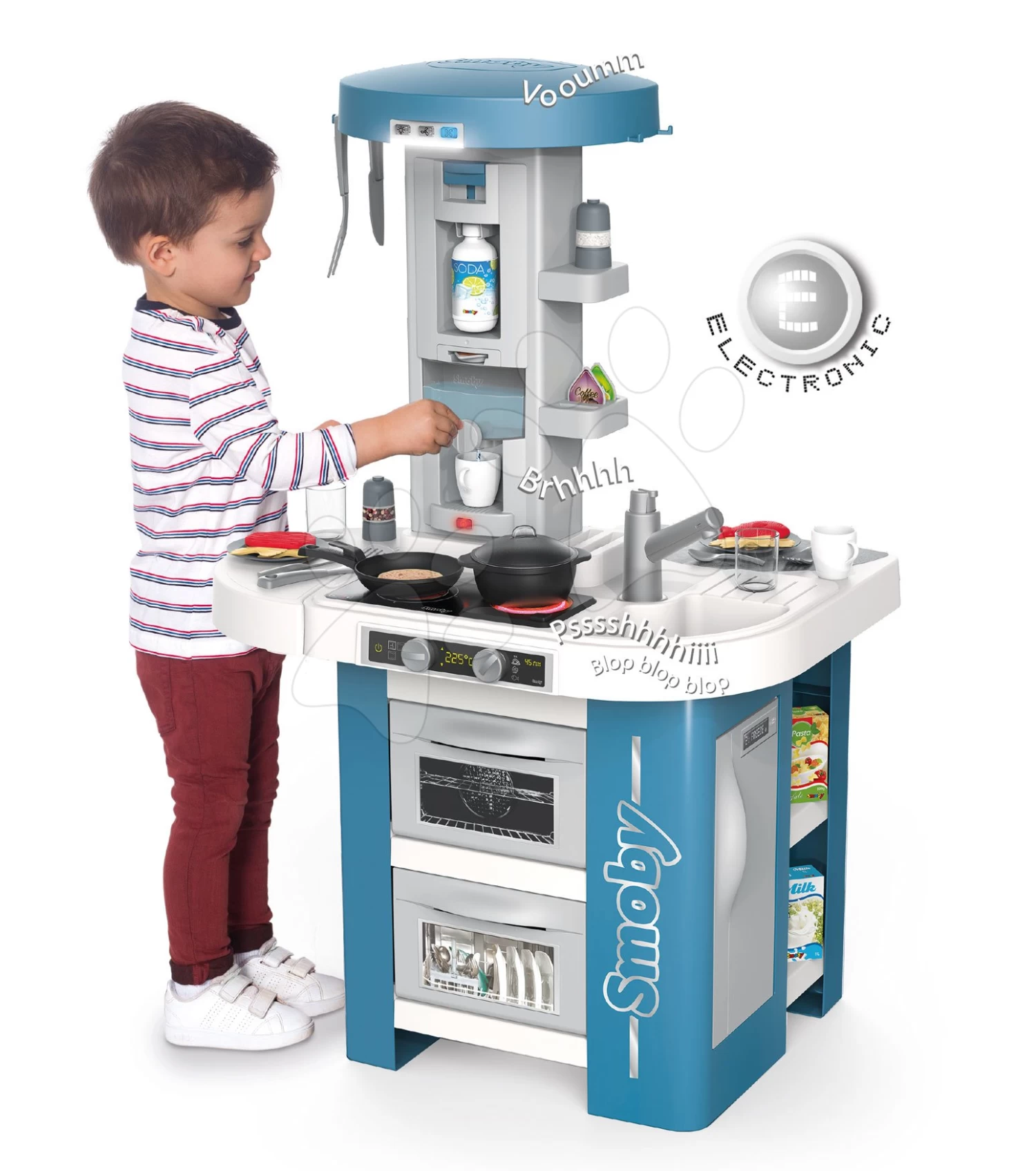 Set Küche Mit Technischer Ausstattung Tech Edition Smoby Elektronisches Und Kleines Café Mit Espressomaschine Und Desserts – Bild 3