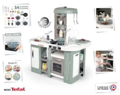 Elektronische Spielküche Mit Sprudeln Im Tefal Studio XL Bubble 360° Smoby Topf Mit Funktionsgeräten Und Lebensmitteln 34 Zubehörteile 100 Cm Höhe/51 Cm Theke SM311053