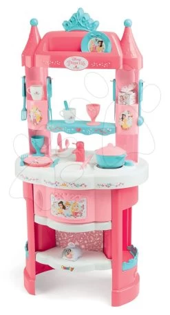 Küchenset Prinzessin Smoby Mit Türmchen Und 19 Zubehörteilen Doppelseitig Und Servierwagen Mit Teeservice