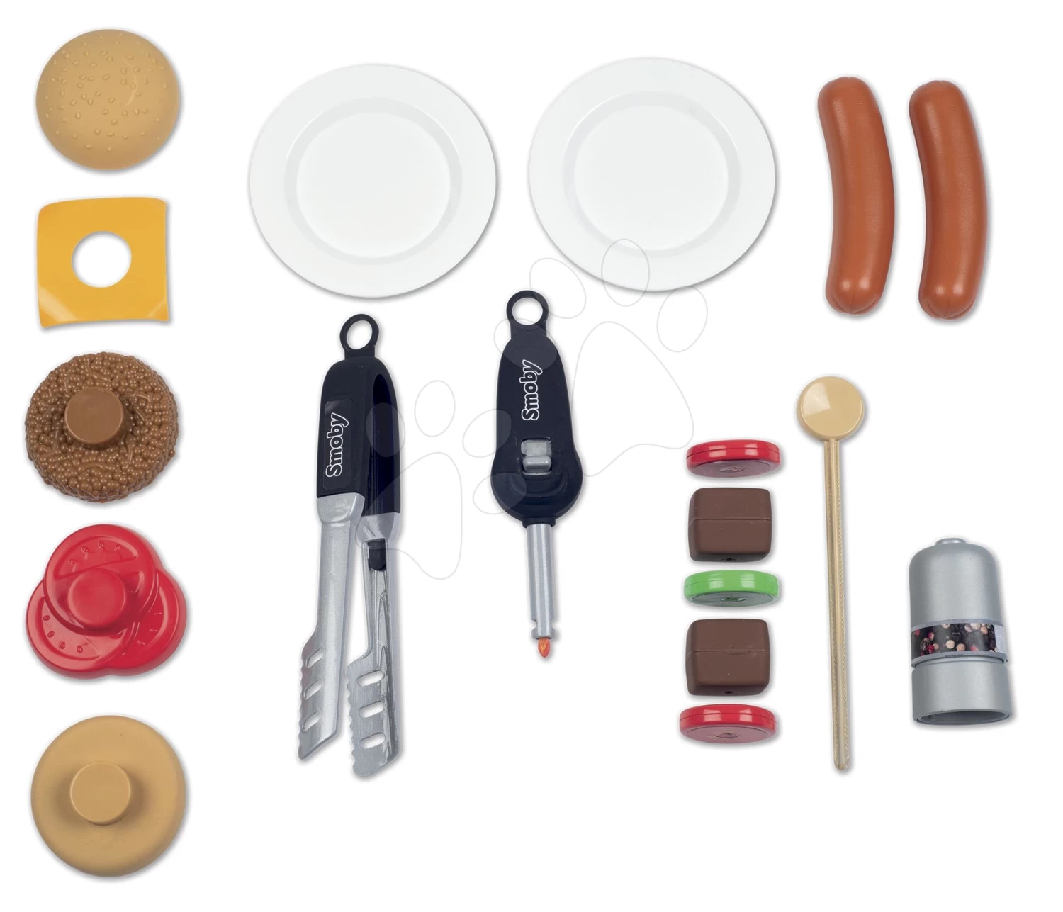 Grill Barbecue Smoby Mit Mechanischen Funktionen Und Sound Und 18 Zubehörteilen 73 Cm Hoch – Bild 4