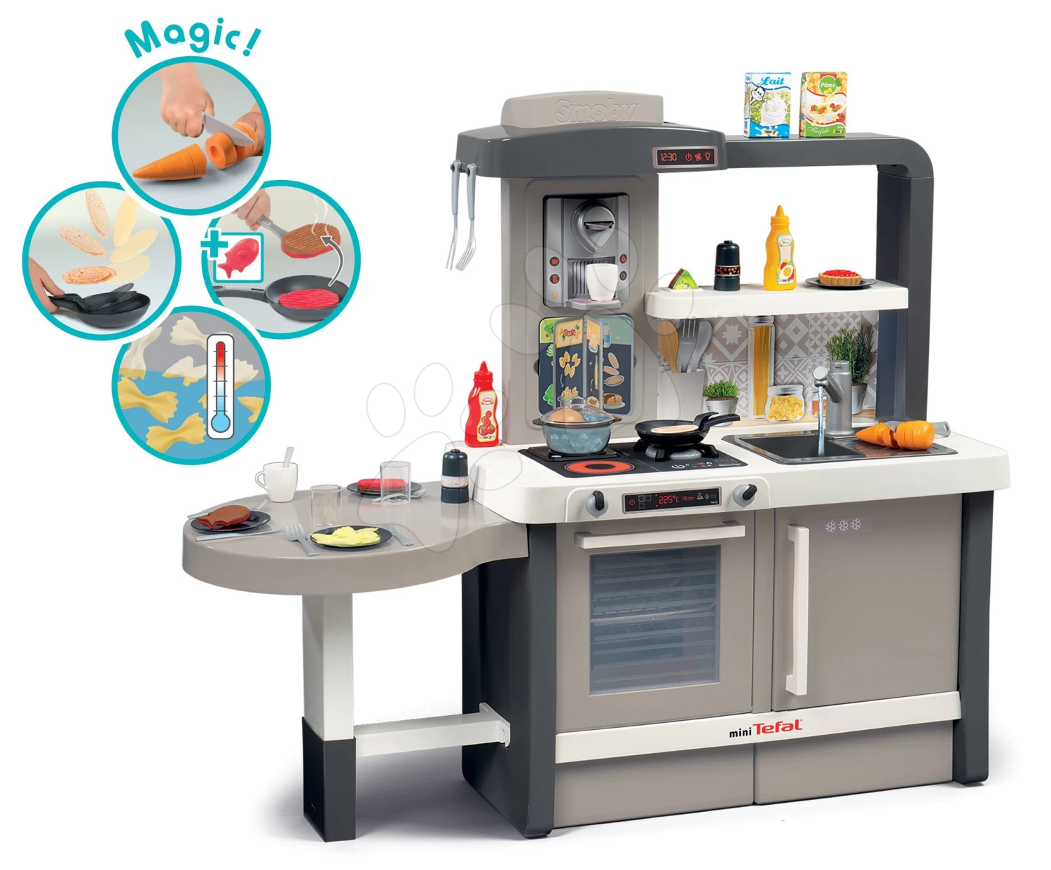 Set Küche Wachsend Mit Fließendem Wasser Tefal Evolutive Smoby Und Baguette&Croissant Bakery Mit Waffeleisen