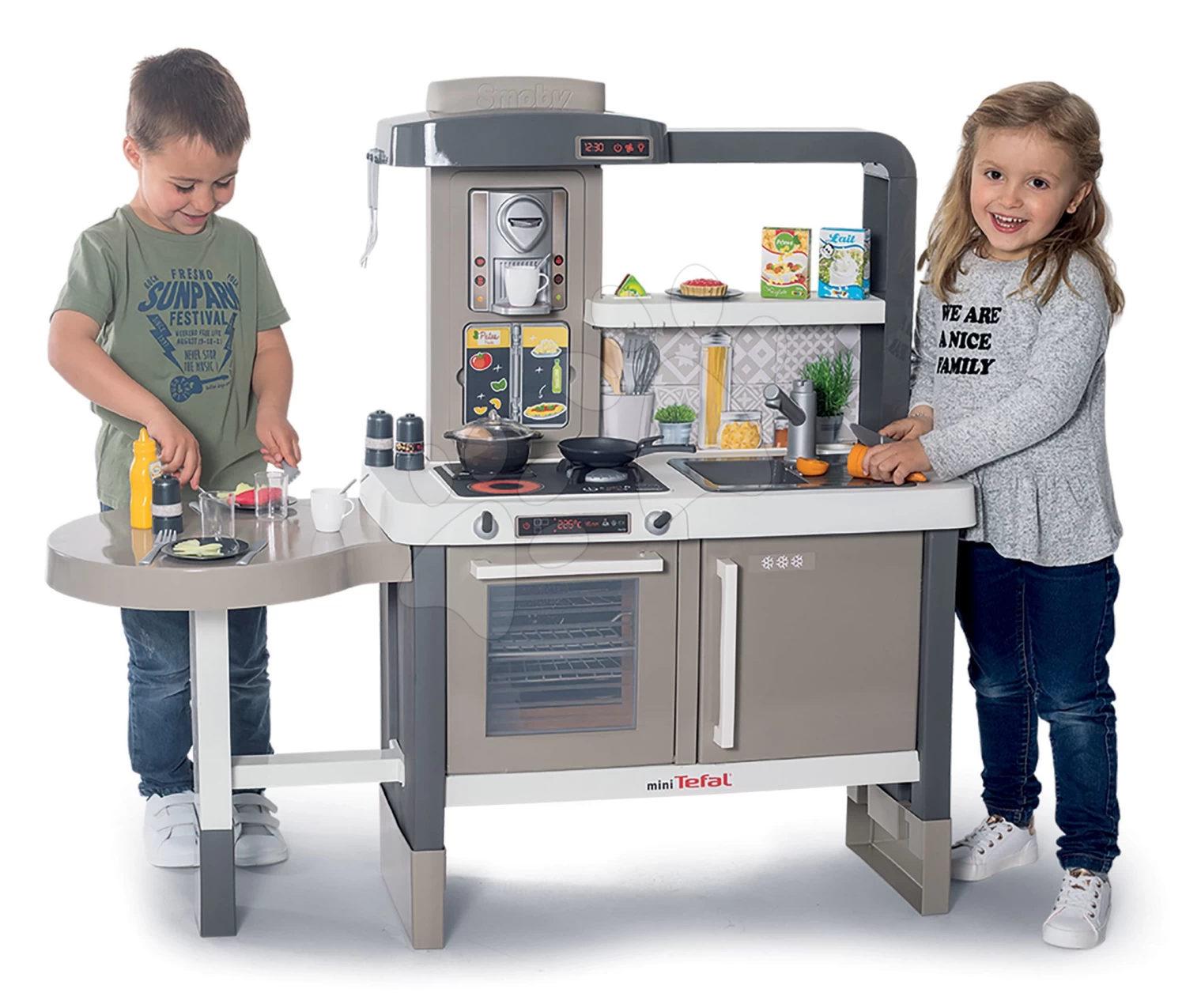 Set Küche Wachsend Mit Fließendem Wasser Tefal Evolutive Smoby Und Eine Mikrowelle Mit Tefal-Geräten – Bild 8