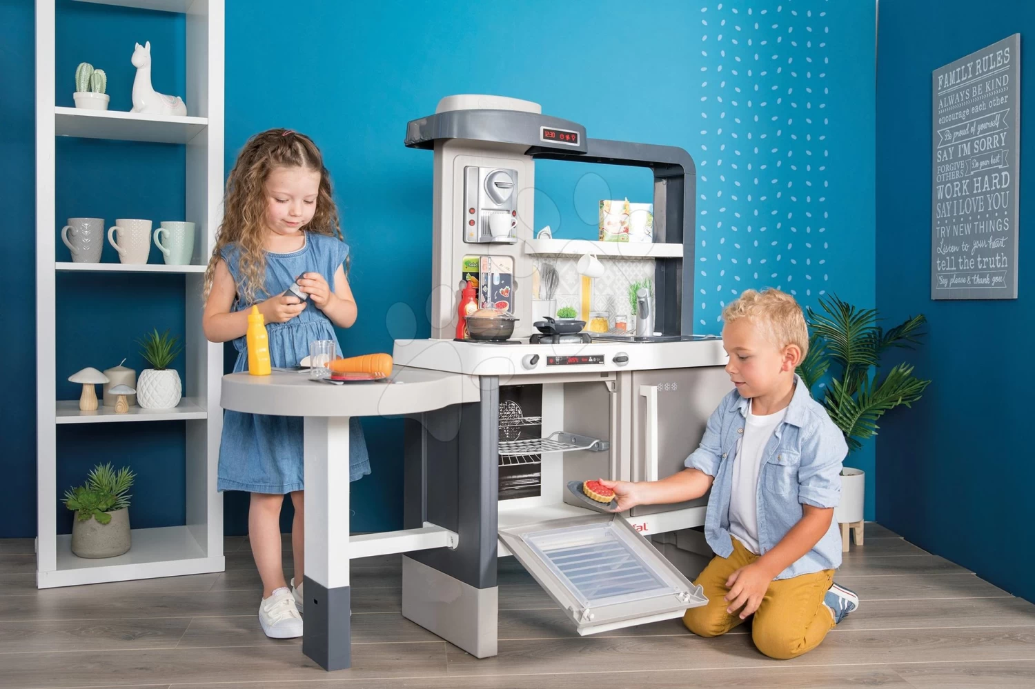 Set Küche Wachsend Mit Fließendem Wasser Tefal Evolutive Smoby Und Eine Mikrowelle Mit Tefal-Geräten – Bild 2