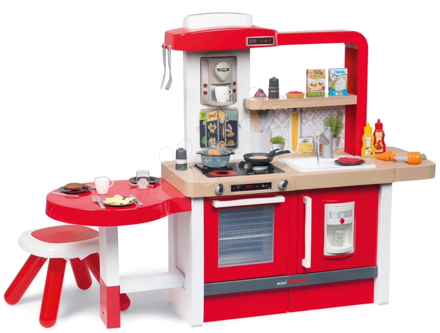 Set Küche Wachsend Mit Fließendem Wasser Tefal Evolutive Grand Chef Smoby Und Eine Pizzeria Mit Kasse Und Waffeleisen – Bild 8