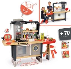Set Restaurant Mit Elektronischer Küche Chef Corner Restaurant Smoby Und Puppenwagen-Dreierkombination Mit Esszimmerstuhl 3in1 Maxi Cosi&Quinny