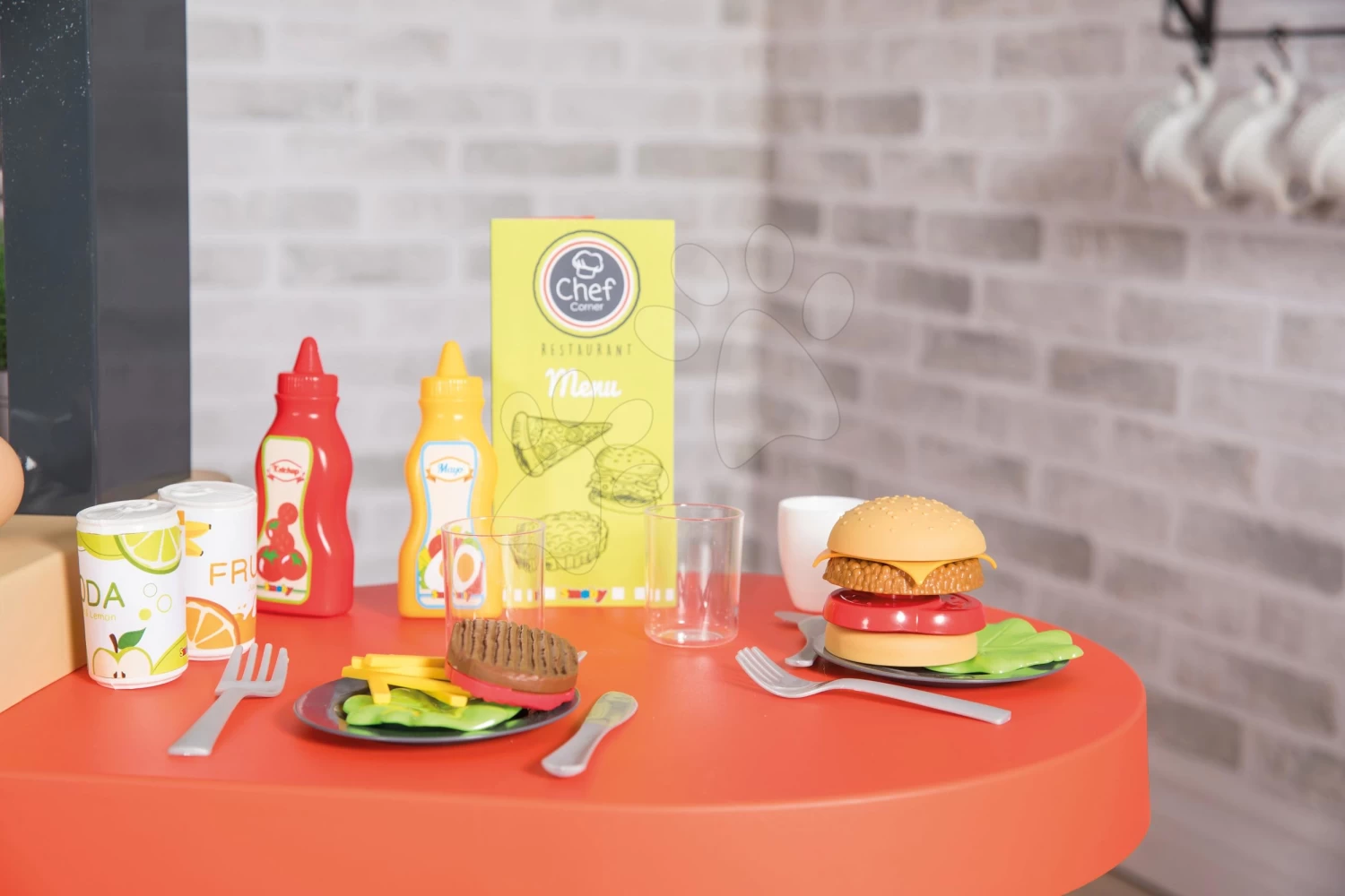 Restaurant Mit Elektronischer Küche Chef Corner Restaurant Smoby Und Lebensmittel Mit Geschirr 50 Teile – Bild 20