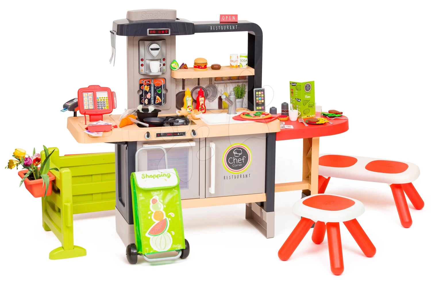 Restaurant Mit Elektronischer Küche Chef Corner Restaurant Smoby Mit Bank – Bild 2