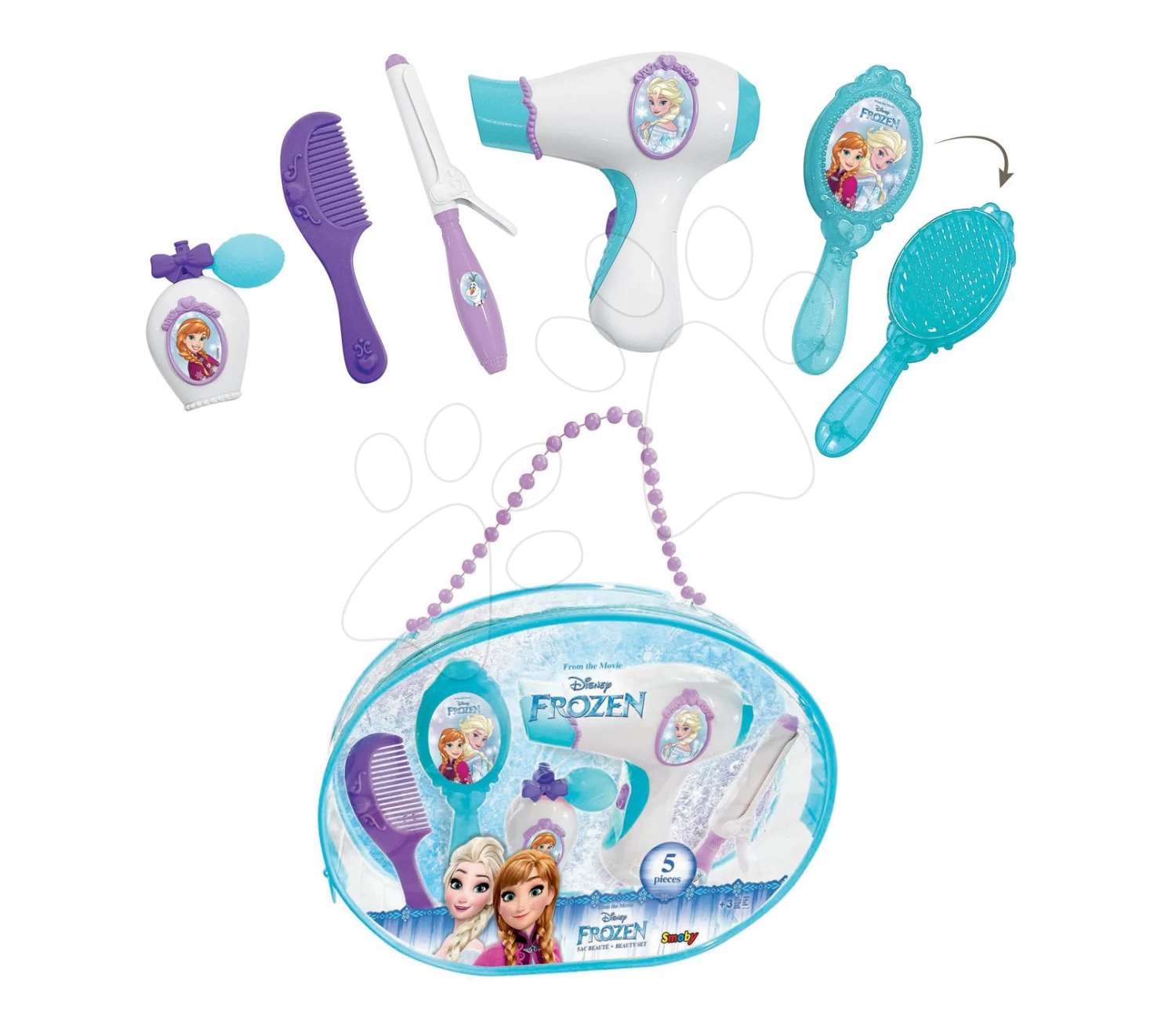 Küchenset Prinzessin Smoby Mit Türmchen Und 19 Zubehörteilen Doppelseitig Und Kosmetiktisch Mit Stuhl Und Kosmetiktasche – Bild 8