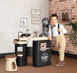 Set Elektronische Küche Mit Waschmaschine Und Bügelbrett Tefal Cleaning Kitchen 360° Smoby Und Der Dreiflügelige Friseurladen Barber Und Ein Elektronischer Haartrockner SM311050-25