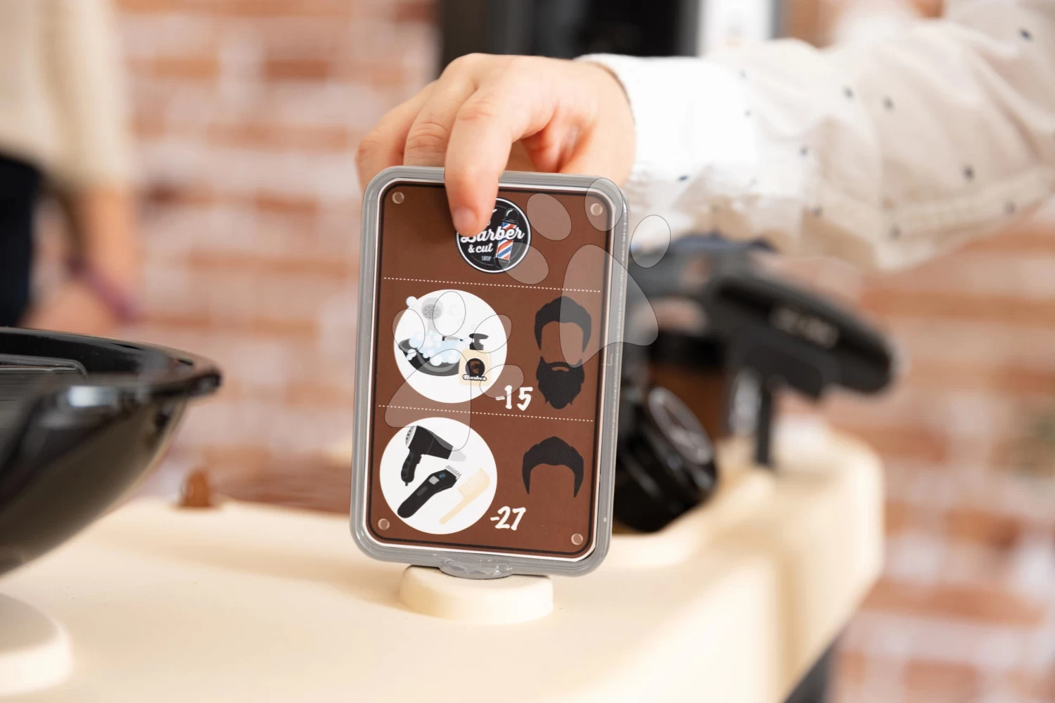 Set Elektronische Küche Mit Waschmaschine Und Bügelbrett Tefal Cleaning Kitchen 360° Smoby Und Der Dreiflügelige Friseurladen Barber Und Ein Elektronischer Haartrockner SM311050-25 – Bild 19