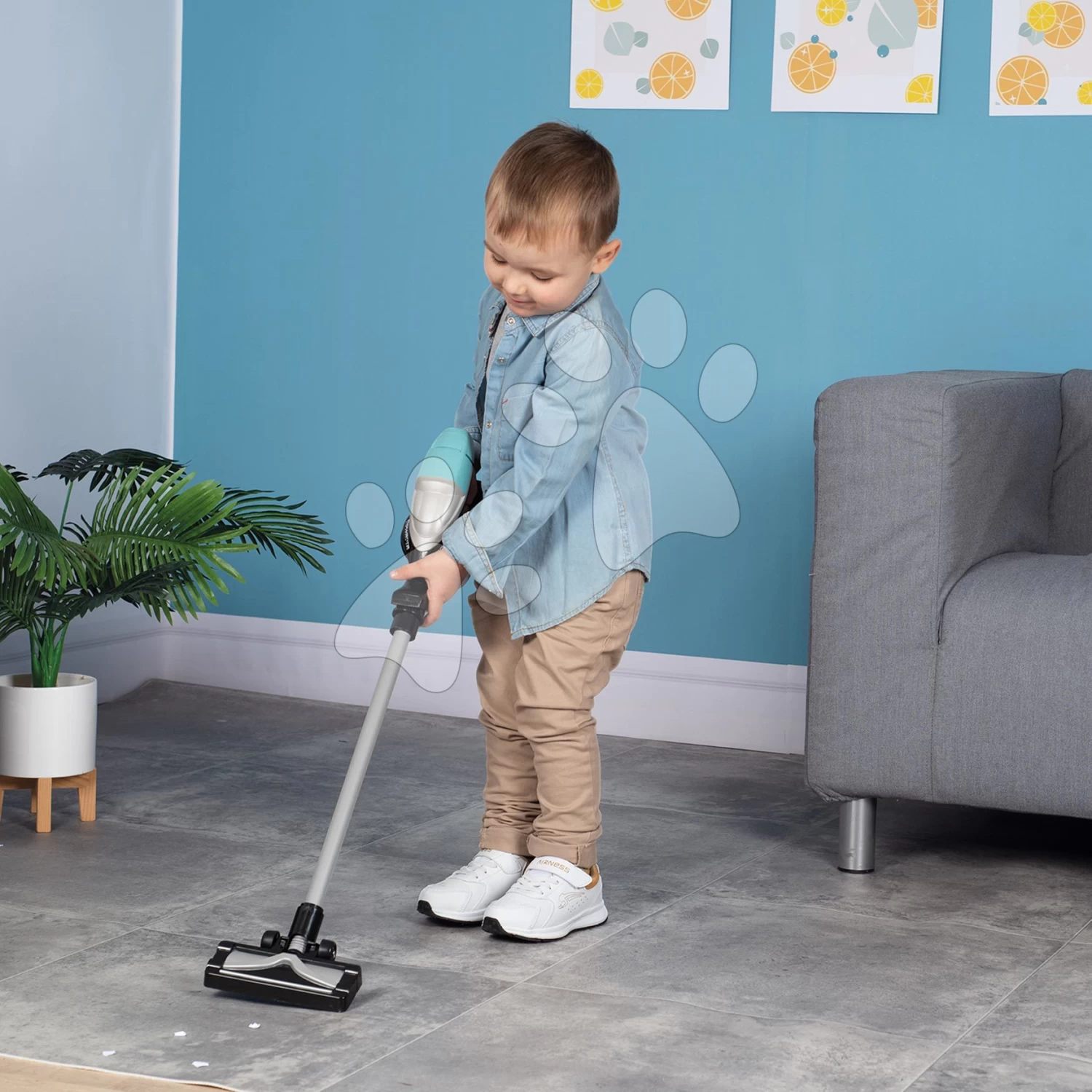 Set Elektronische Küche Mit Waschmaschine Und Bügelbrett Tefal Cleaning Kitchen 360° Smoby Und Ein Elektronischer Kosmetiktisch Und Ein Staubsauger Mit Sound SM311050-26 – Bild 10