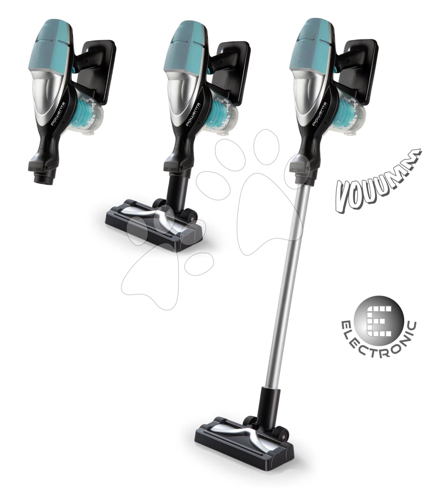 Set Elektronische Küche Mit Waschmaschine Und Bügelbrett Tefal Cleaning Kitchen 360° Smoby Und Ein Elektronischer Kosmetiktisch Und Ein Staubsauger Mit Sound SM311050-26 – Bild 2