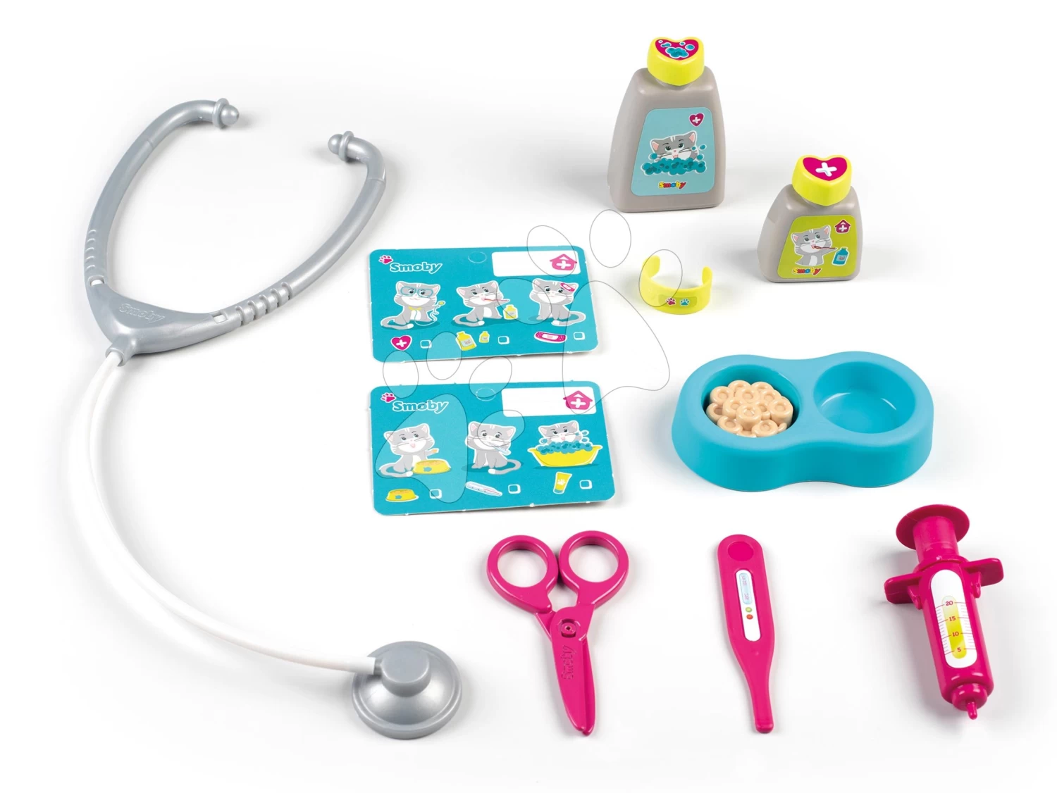 Set Elektronische Küche Mit Waschmaschine Und Bügelbrett Tefal Cleaning Kitchen 360° Smoby Und Laden Bio Fresh Market Mit Einem Veterinärkoffer SM311050-18 – Bild 7