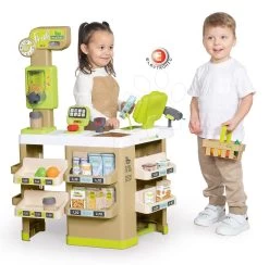 Set Spielküche Mit Sounds Cherry Kitchen Green Smoby Mit Dem Bioladen Fresh Market
